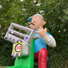 Abraham op scootmobiel