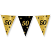 Vlaggenlijn 50 jaar goud-zwart