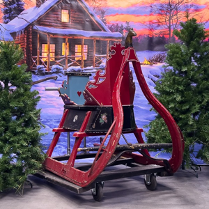 antieke arreenslee voor kerst decoratie