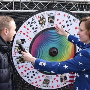 hoger lager spelshow winkelcentrum