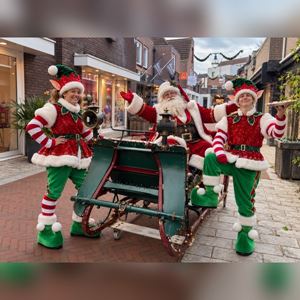 Kerstman in arrenslee boeken evenement