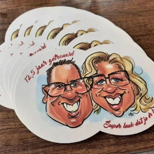 karikatuur tekening laten maken op locatie