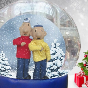 buurman en buurman in de snowglobe