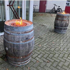 vuurton van wijn vat