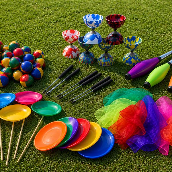 diabolo, jongleerdoekjes en meer jongleer spullen huren