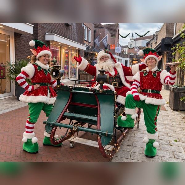 Kerstman in arrenslee boeken evenement