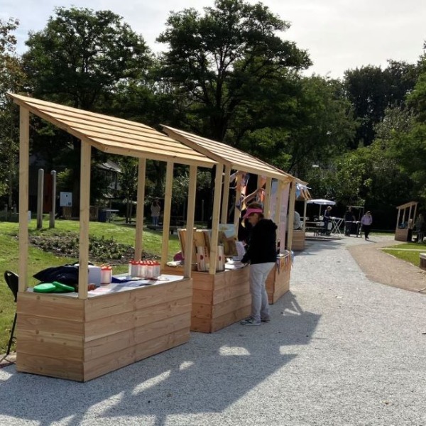 Nostalgische houten kraam nostalgische houten kraam voor kerst