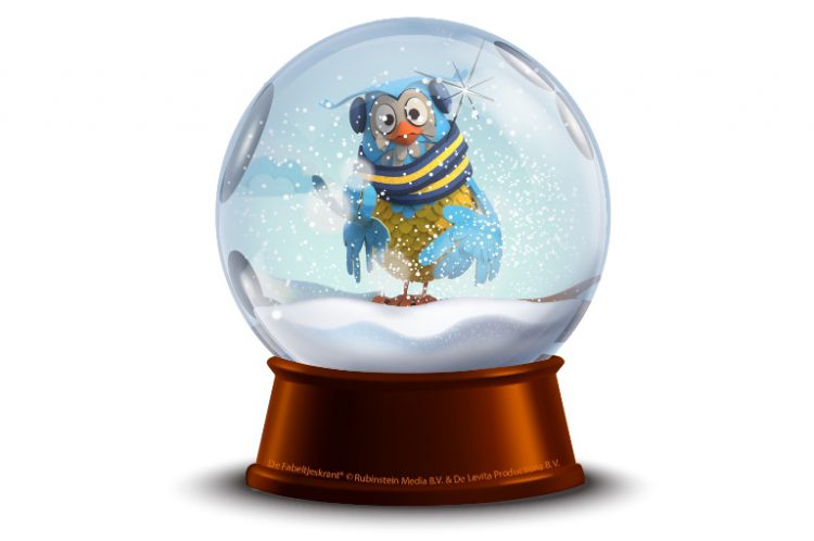 Fabeltjeskrant in de snowglobe